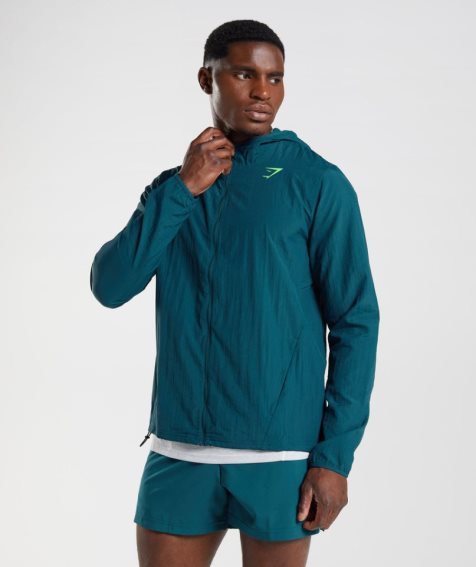 Men's Gymshark Sport Windbreaker Turquoise | NZ 5AVGEP